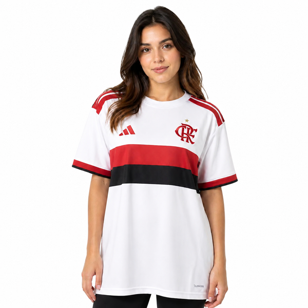 Camisa Flamengo Feminina Away 26/27 - Branca e Vermelha