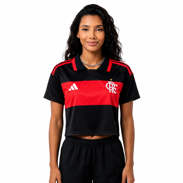 Cropped Flamengo Home 26/27 - Preta e Vermelha
