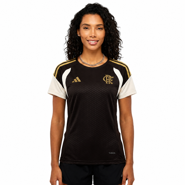 Camisa Flamengo Treino 26/27 Feminina - Marrom
