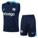 Conjunto Chelsea Treino Regata 24/25 - Azul Escuro - Futx Brasil