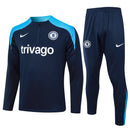 Conjunto Agasalho Treino Chelsea 24/25 - Azul Escuro - Futx Brasil