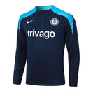 Conjunto Agasalho Treino Chelsea 24/25 - Azul Escuro - Futx Brasil