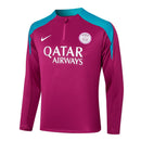 Conjunto Agasalho Treino PSG 24/25 - Rosa Escuro - Futx Brasil