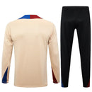 Conjunto Agasalho Treino Barcelona 24/25 - Bege - Futx Brasil