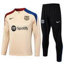 Conjunto Agasalho Treino Barcelona 24/25 - Bege - Futx Brasil