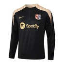 Conjunto Agasalho Treino Barcelona 24/25 - Preto e Bege - Futx Brasil