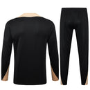 Conjunto Agasalho Treino Barcelona 24/25 - Preto e Bege - Futx Brasil