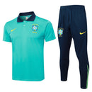 Conjunto Brasil Treino Polo 24/25  - Azul Ciano My Store