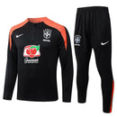Conjunto Agasalho Treino Brasil 24/25 - Preto e Laranja My Store
