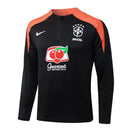 Conjunto Agasalho Treino Brasil 24/25 - Preto e Laranja My Store
