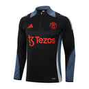Conjunto Agasalho Treino Manchester United 24/25 - Preto e Cinza - Futx Brasil