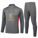 Conjunto Agasalho Treino Milan 24/25 - Cinza - Futx Brasil