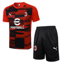 Conjunto Milan Treino 24/25 - Vermelho - Futx Brasil