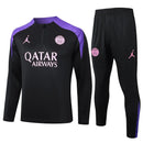 Conjunto Agasalho Treino PSG 24/25 - Preto e Roxo - Futx Brasil