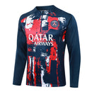 Conjunto Agasalho Treino PSG 24/25 - Azul e Vermelho - Futx Brasil