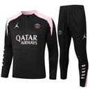 Conjunto Agasalho Treino PSG 24/25 - Preto e Rosa - Futx Brasil