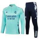 Conjunto Agasalho Treino Real Madrid 24/25 - Azul Turquesa - Futx Brasil