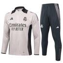 Conjunto Agasalho Treino Real Madrid 24/25 - Cinza Claro - Futx Brasil