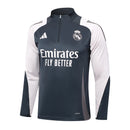 Conjunto Agasalho Treino Real Madrid 24/25 - Cinza e Branco - Futx Brasil
