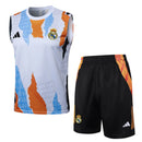 Conjunto Real Madrid Treino Regata 24/25 - Branco - Futx Brasil