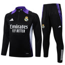 Conjunto Agasalho Treino Real Madrid 24/25 - Preto e Roxo - Futx Brasil