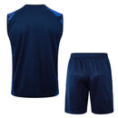 Conjunto Real Madrid Treino Regata 24/25 - Azul Dragão - Futx Brasil