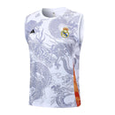 Conjunto Real Madrid Treino Regata 24/25 - Branco Dragão - Futx Brasil