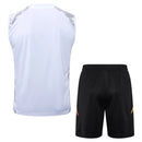 Conjunto Real Madrid Treino Regata 24/25 - Branco Dragão - Futx Brasil