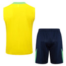 Conjunto Brasil Treino Regata 24/25  - Amarelo e Verde My Store