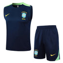 Conjunto Brasil Treino Regata 24/25  - Azul e Verde My Store