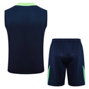 Conjunto Brasil Treino Regata 24/25  - Azul e Verde My Store