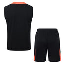 Conjunto Brasil Treino Regata 24/25  - Preto e Laranja My Store