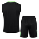 Conjunto Brasil Treino Regata 24/25  - Preto e Verde My Store