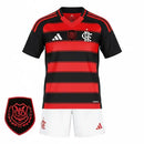 Conjunto Infantil Flamengo I 25/26 - Preto e Vermelho - Futx Brasil
