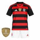 Conjunto Infantil Flamengo I 25/26 - Preto e Vermelho - Futx Brasil
