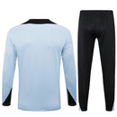 Conjunto Agasalho Treino Barcelona 24/25 - Branco e Preto - Futx Brasil