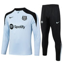 Conjunto Agasalho Treino Barcelona 24/25 - Branco e Preto - Futx Brasil