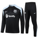 Conjunto Agasalho Treino Barcelona 24/25 - Preto e Branco - Futx Brasil