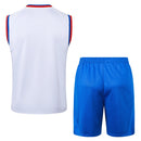 Conjunto Barcelona Treino Regata 24/25 - Branco - Futx Brasil