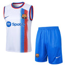 Conjunto Barcelona Treino Regata 24/25 - Branco - Futx Brasil