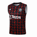 Conjunto Manchester United Treino Regata 24/25 - Vermelho e Preto - Futx Brasil
