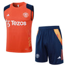Conjunto Manchester United Treino Regata 24/25 - Laranja - Futx Brasil