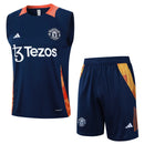 Conjunto Manchester United Treino Regata 24/25 - Azul Escuro - Futx Brasil