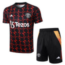 Conjunto Manchester United Treino 24/25 - Vermelho e Preto - Futx Brasil