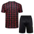 Conjunto Manchester United Treino 24/25 - Vermelho e Preto - Futx Brasil