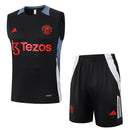 Conjunto Manchester United Treino Regata 24/25 - Preto - Futx Brasil