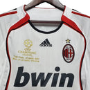 Camisa Milan Away 06/07 Retrô Manga Longa - Branca - Futx Brasil