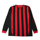 Camisa Milan Home 09/10 Retrô Manga Longa - Vermelha e Preta - Futx Brasil
