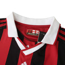 Camisa Milan Home 09/10 Retrô Manga Longa - Vermelha e Preta - Futx Brasil