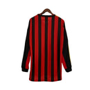 Camisa Milan Home 13/14 Retrô Manga Longa - Vermelha e Preta - Futx Brasil